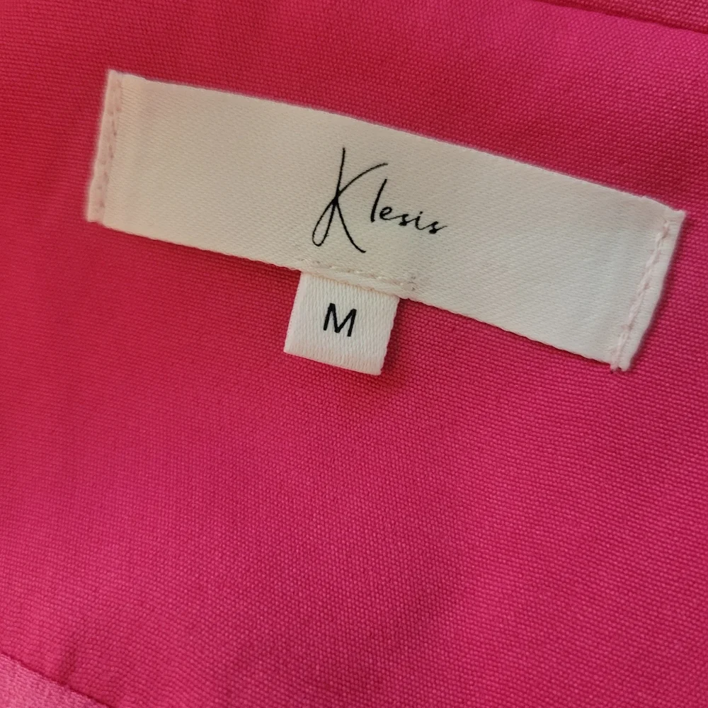 Klesis Fuschia Pink Cropped Blazer Jacket Boxy Modern Fit Menswear Girl Boss MD
